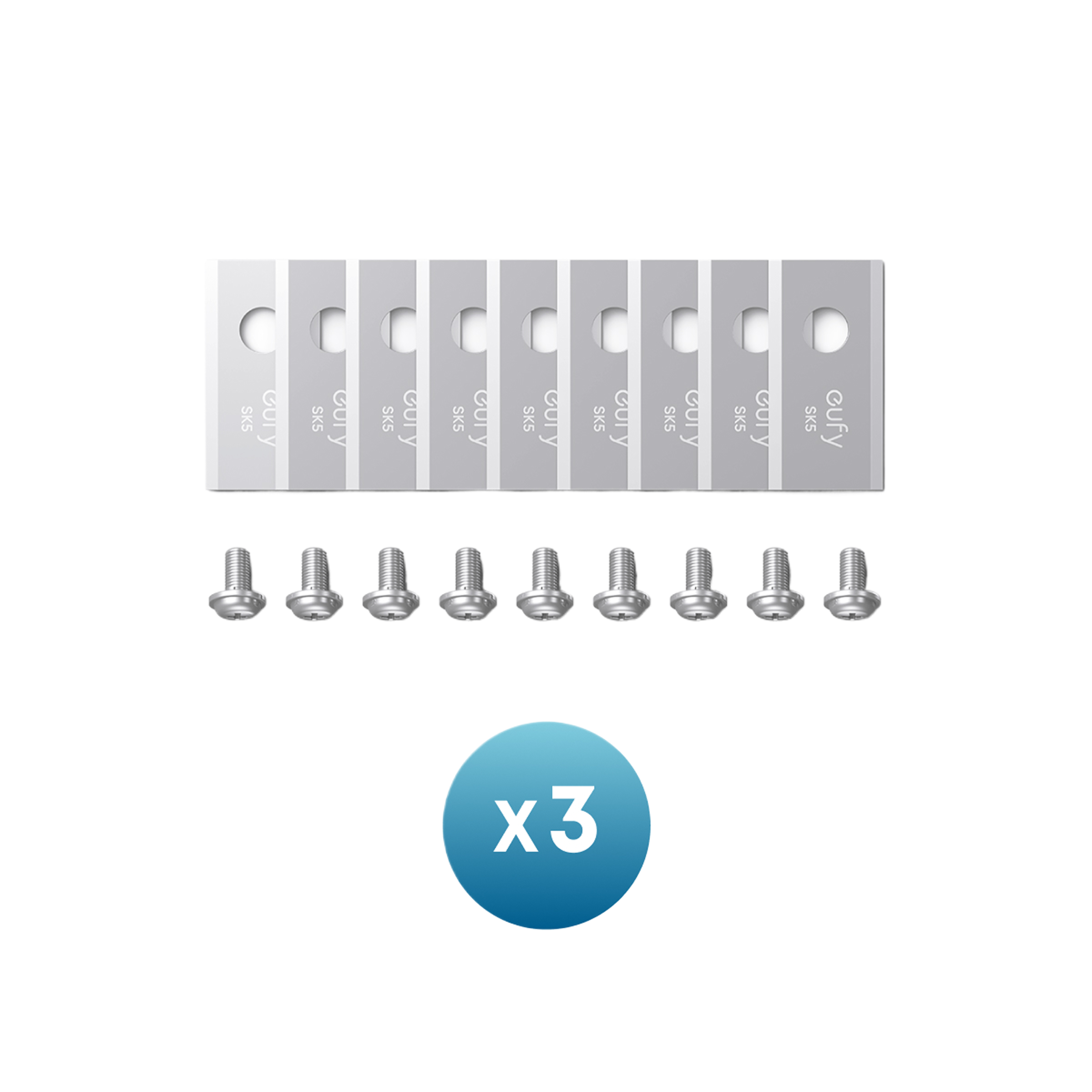 eufy Replacement Blade Set: 3*(9 Lawn Mower Blades and 9 Screws) Compatible E15＆E18