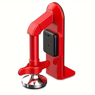 TEMU 1pc Aluminium Alloy - Portable Door Blocker With Anti-theft Alarm, - Lock Stopper, Thick Rubber Base For Women, Home, Flat, Image