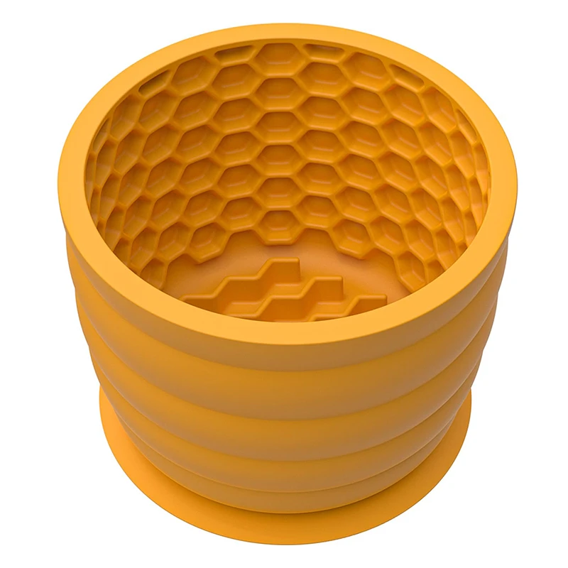 Langsamfütterender Hundenapf aus Silikon mit Saugnapf und rutschfestem Design zur Abdichten und Langeweile reduzieren, reich an Silikon, 360 ml/620 ml Image