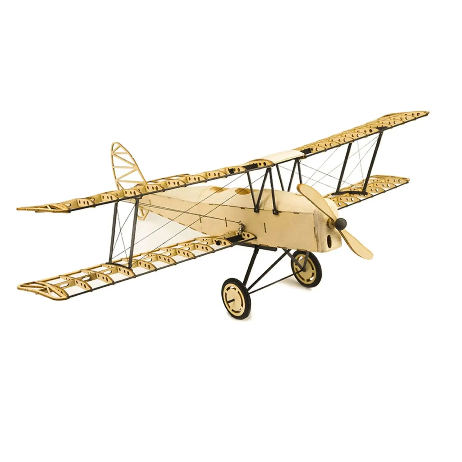 RealHawk Tiger Moth DH-82 Holzmodellbausatz im Maßstab 1:24, DIY-Montage, historische Flugzeuge, pädagogisches Geschenk und Dekoration für Kinder Image