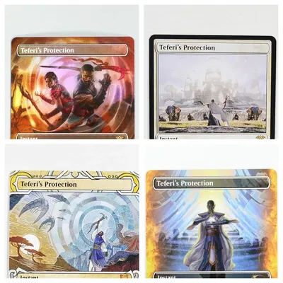 (Teferi Protection) Holo TCG Magical proxy Cards Game Black Quality Proxy Playing Cards Gathering Image