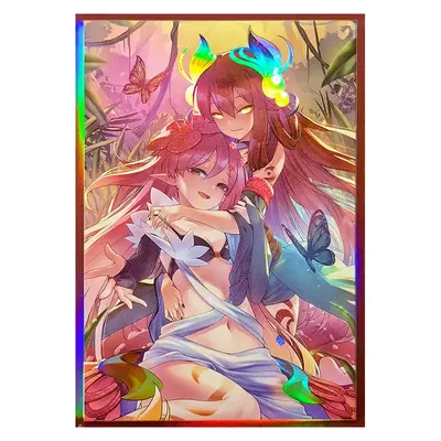 50 Teile/satz 63X90Mm Diy Yu-Gi-Oh! Traptrix Nepenthes Kartenhüllen Farbe Flash Ygo Karte Image