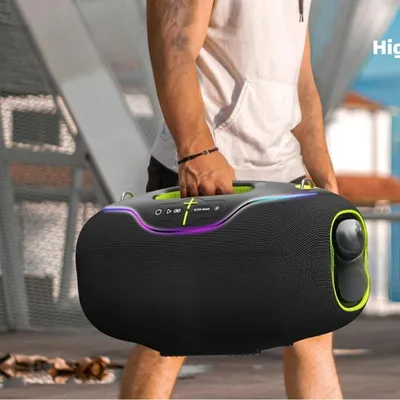 Hochleistungs-großer Lautsprecher für den Außenbereich, DJ-Party, wasserdichter Bluetooth-Lautsprecher, Bass, hohe Qualität, laut Image