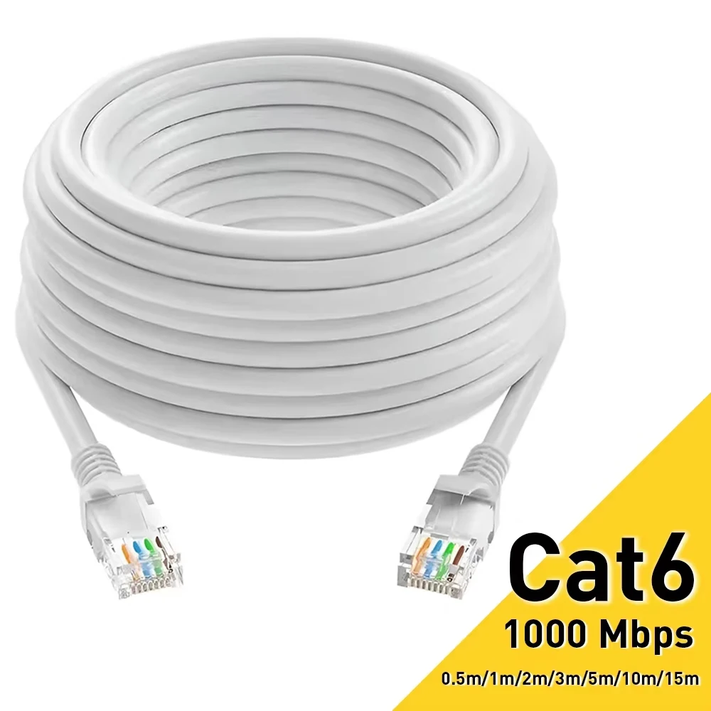 0,5/1/2/3/5/10/15/20/30/50M Cat6 Ethernet Kabel RJ45 UTP 1000Mbps Netzwerk Kabel LAN Draht Internet Blei Kabel Router Computer Kabel Image