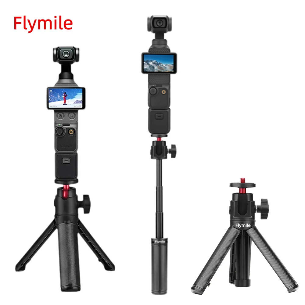Flymile Selfie-Stick Stativ für DJI Osmo Pocket 4 3 Action 6 5 Pro/GoPro/Insta360 X5 Ace Pro 2 Zubehör Vlog Ausziehbare Stange Image
