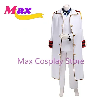Max Anime Monkey D Garp Cosplay Kostüm Uniform Monkey D. Luffy Großvater Mantel Hose Komplettes Set Image