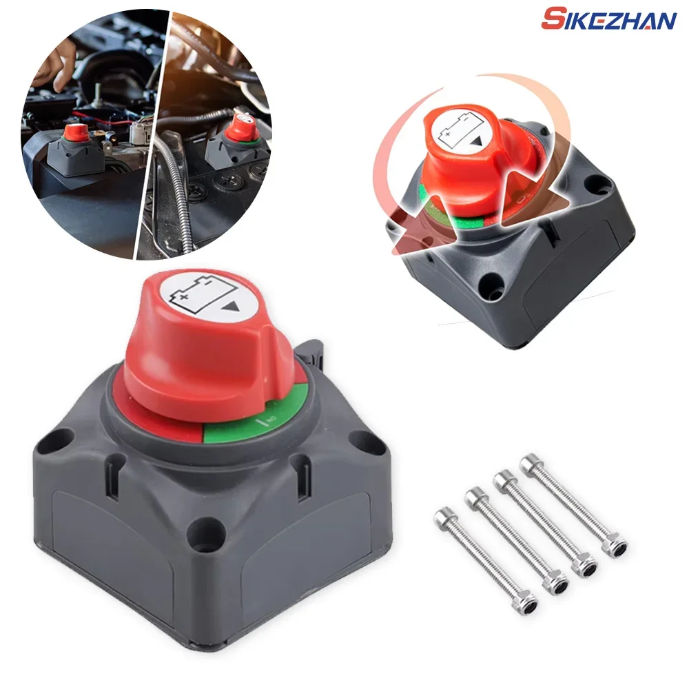 Batterie-Trennschalter, 12 V, 24 V, 300 A, Auto-Trennschalter, Drehschalter, 2 und 3 Positionen, Trennschalter für VR, Wohnmobil, Boot Image