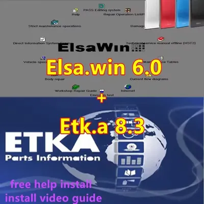 Newest Auto Repair Software Elsawin 6.0 Etka 8.3 Electronic Parts Catalogue Elsa win 6.0 For V-W For