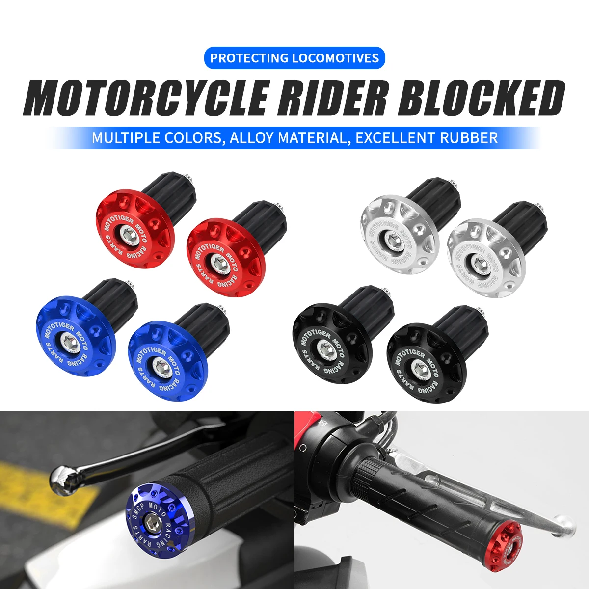 Aluminium Motorrad Griff Bar Ends Stecker Griffe Lenker Stecker Kappen Slider Motorrad für Honda Yamaha KTM Dirt Bike Zubehör Image
