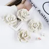 6 Stück Lot Resign Schuh Charms Dekoration Schnalle weiße Kamelie Blume Diamant Perle DIY Kombination für Clog Sandalen