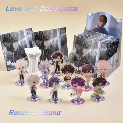 10 Stück Love and Deepspace Blind Box Rotierender Ständer Xavier Zayne Sylus Caleb Rafayel Set Anime Cosplay Collection Glücksgeschenke Image