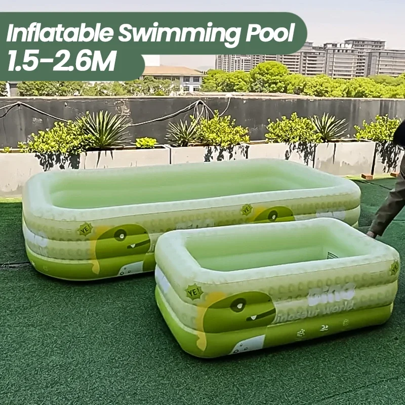 1.5-2.6M Inflatable Swimming Pool Children's Adult Pvc Large Family Party Pools Outdoor Thickened Summer Baby Play Pool Toys Image