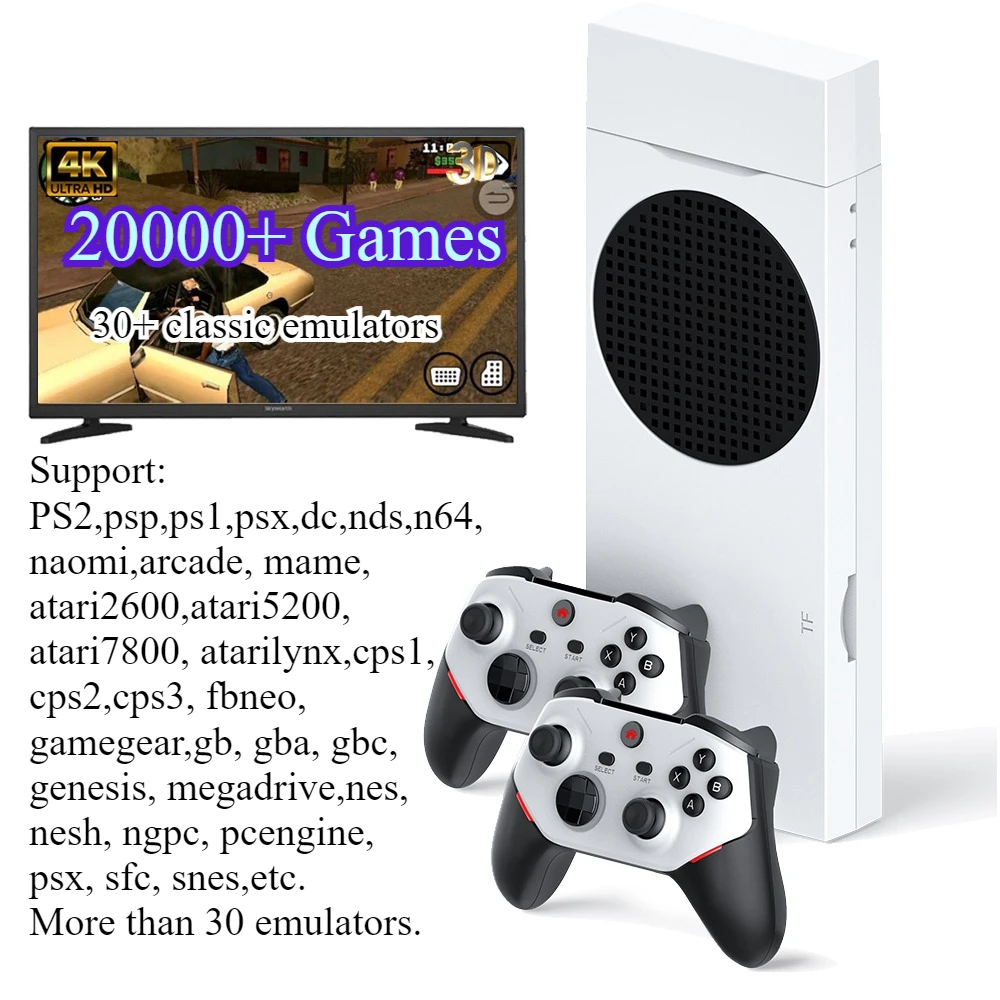 BOYHOM M88 Videospielkonsole 4K 128G/256G 20000/40000 Retro-Spiele Drahtlose Gamepads 30+ Simulatoren für N64/PSP/MAME/PS2
