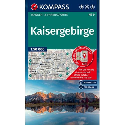 KOMPASS Wanderkarte 9 Kaisergebirge 1:50.000