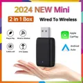 2025 NUOVO 2in1 Wired A Wireless CarPlay Mini Box Android Auto Adattatore Smart box BlueTooth WiFi Connect Plug & Play Universale Mini