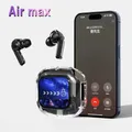 Auricolare Bluetooth wireless Air Max Auricolari TWS Smart Touch Control Schermo LCD Auricolare Sport Auricolare Bluetooth a basso rumore