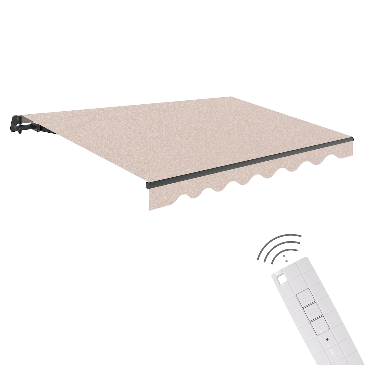 Wasabi - Motorisierter Außenrollo 3x2,5 Sand – Fernbedienung Image