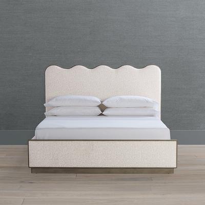 Thea Bed - Camel Velvet, King - Frontgate