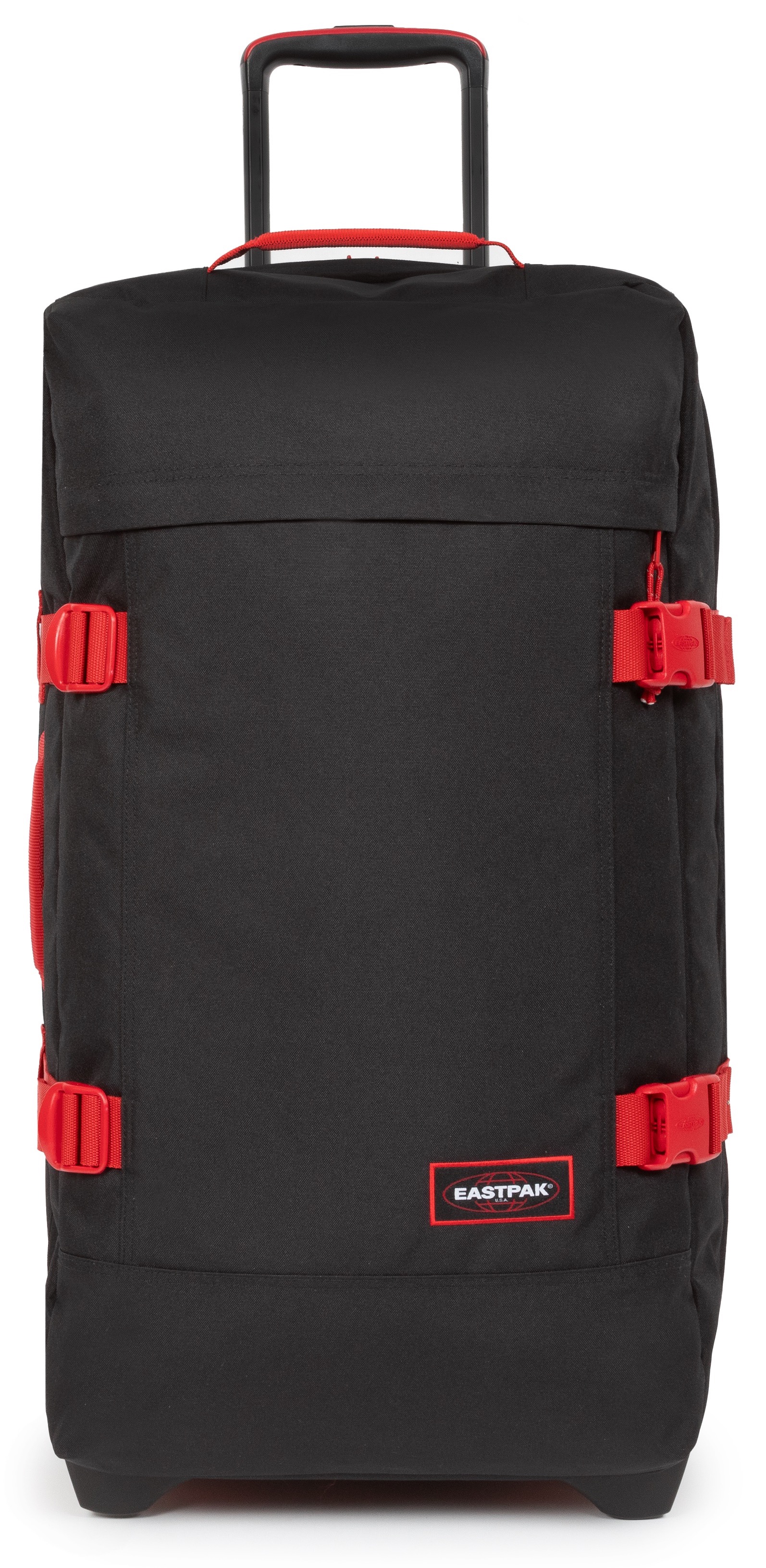 Weichgepäck-Trolley EASTPAK "TRANVERZ M", Gr. B/H/T: 35,5 x 67 x 30 78, kontrast scarlet, Polyester, mehrfarbig, Koffer, Handgepäck-Koffer Reisegepäck Reisekoffer TSA Schloss Image