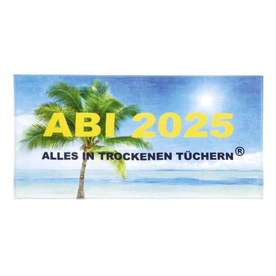Strandtuch EGERIA "ABI 2025", blau (bright blau), B:75cm L:150cm, Frottiervelours, Obermaterial: 100% Baumwolle, Handtücher (Packung), 75x150 cm, "ABI 2025-Alles in trockenen Tüchern", Velours Image