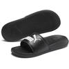 Badesandale PUMA "POPCAT 20 JR", Gr. 37, schwarz-weiß (puma schwarz, puma weiß), unifarben, sportlich, Schuhe