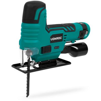 Vonroc - Akku-Stichsäge 12V – inkl. Akku, USB-C-Kabel und Sägeblätter Image