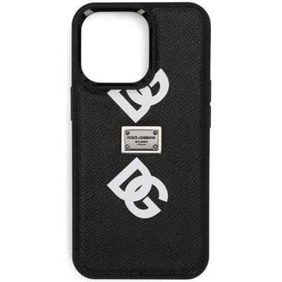 Leather Logo Iphone 13 Pro Max Case - Black - Dolce & Gabbana Cases