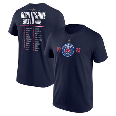 PSG Europameister Roster Grafik T-Shirt - Marineblau - Herren Image