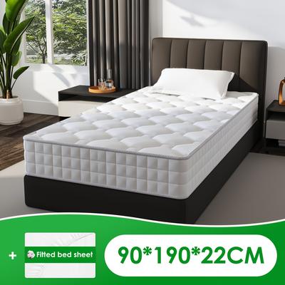 TEMU Authmic Mattress90x200/140x200cm, 7-zone Firmness Level H2 And H3 Height 22cm Mattress With Memory Foam Breathable And Ergonomic Innerspring Core Mattresses. Image