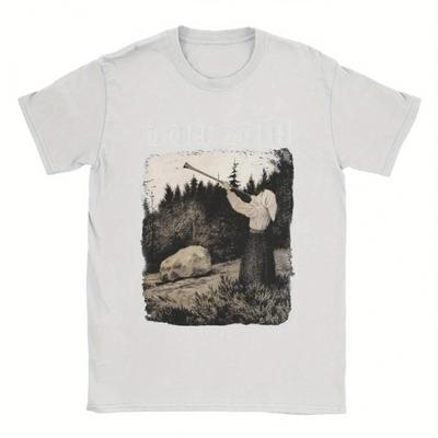 TEMU Burzum Blow The Trumpet T Shirts Versatile Cotton Vintage Short Sleeve Daily Men Women Harajuku Streetwear Unisex Tops Image