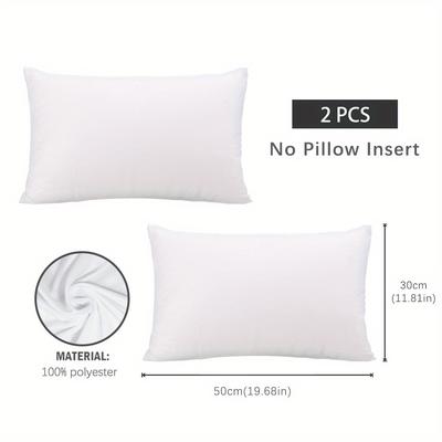 TEMU 1pc/2pcs/4pcs Blank Modern Minimalist Pillowcase, 30*50cm, Decorative Cushion Cover For Living Room And Bedroom Sofa, Without Pillow Insert Image