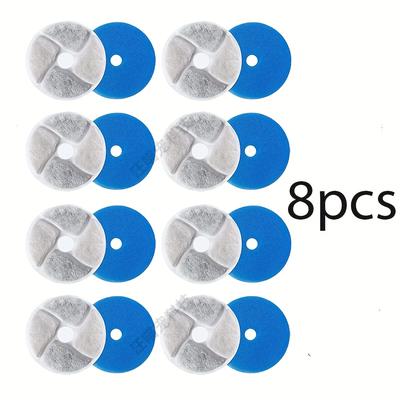 TEMU 8/16/24 Groups Of Cat Fountain Filters, Replacement Pet Drinking Feeder Filter Carbon Filters, Product Water Dispense, Without Battery Image