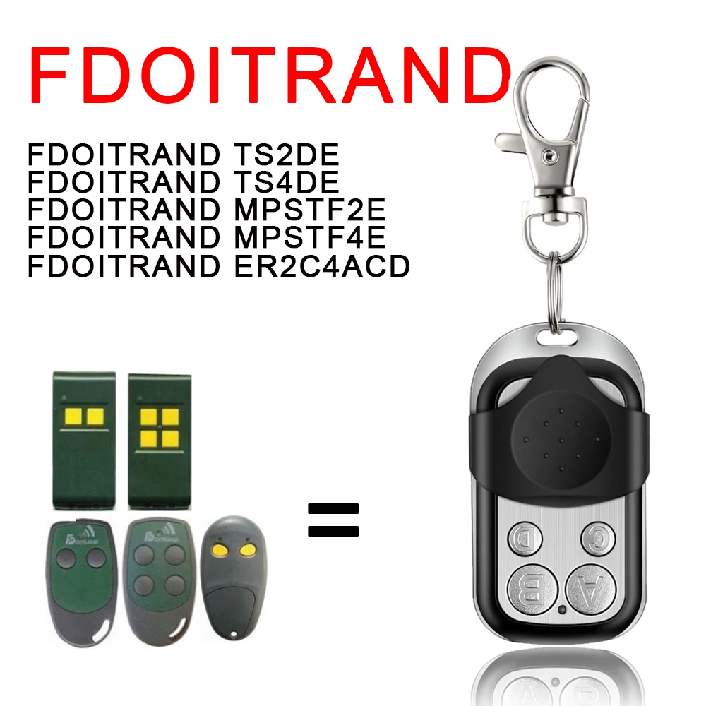 FDOITRAND TS2DE TS4DE MPSTF2E MPSTF4E ER2C4ACD Garagentor-Fernbedienung Handsender 433,92 MHz Festcode Image