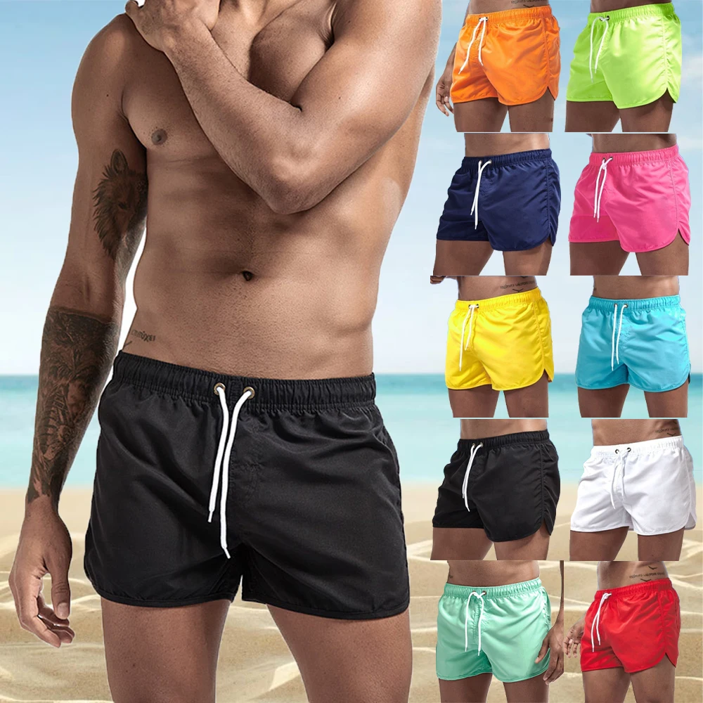 Herren-Bademode, Badeshorts, schnell trocknend, Boardshorts, Badeanzug zum Schwimmen, Surfen, Strand, Wassersport, Sommer, 13 Farben, S ~ 3XL Image