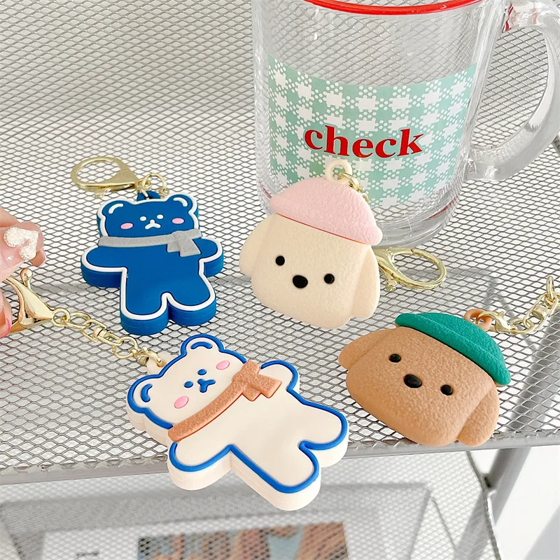 Hülle für Airtag Niedliche und kreative Formen Schlüsselanhänger Anti-Verlust-Cartoon-Bär Welpe Tracker Protector Schutzhülle für ältere Kinder Image