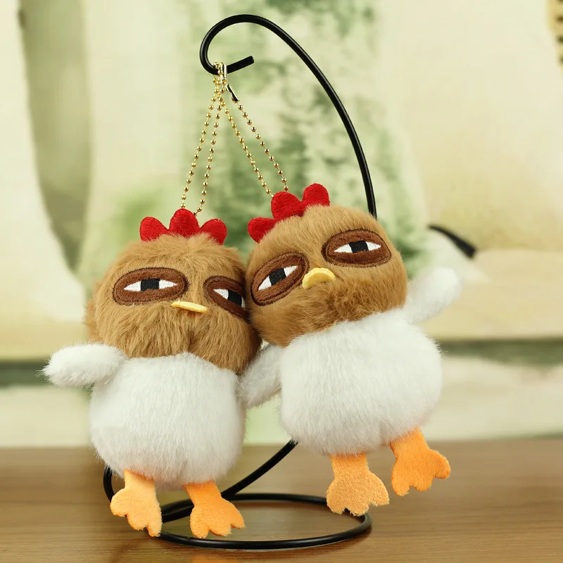15 cm süßer Küken-Plüsch-Schlüsselanhänger, Cartoon-Stofftier, Spielzeugpuppe, Schlüsselanhänger, weiche Tasche, Charm, Geschenk für Jungen, Mädchen, Frauen, Geburtstagsfeier Image