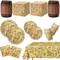 Bauernhof Stroh Party Dekorationen Geschirr Set Pappteller Tassen Schnapstifte Stroh Box Westtern Cowboy Heuballen Geburtstag Party Supplies