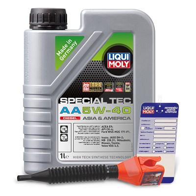Liqui Moly 1 L Special Tec AA 5W-40 Diesel + Ölwechsel-Anhänger + Einfülltri [Hersteller-Nr. 21330] Image