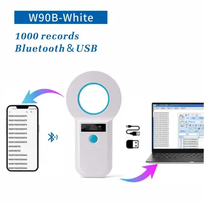 Bluetooth 134.2khz Rfid Animal Reader Pet Id Scanner Emid Fdx-b Iso 11784/85 Microchip Tag