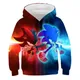 2025 Vestiti per ragazzi Felpe con cappuccio Sonic Estate Bambini Pantaloncini per bambini Cartoon Felpe da uomo Sport Abbigliamento per bambini Felpa con cappuccio per adulti
