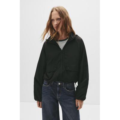 Short Lightweight Jacket With Hood