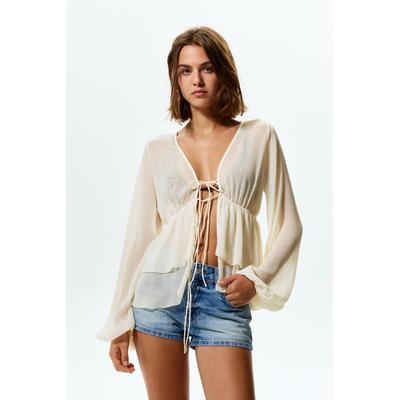 Loose Blouse With Ruffles