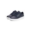 Sneaker TOMMY HILFIGER "TH BASKET CORE LITE LTH MIX", Herren, Gr. 47, blau (dunkelblau), Leder, Lederimitat, sportlich, Schuhe, Freizeitschuh, Halbschuh, Schnürschuh mit Logoschriftzug