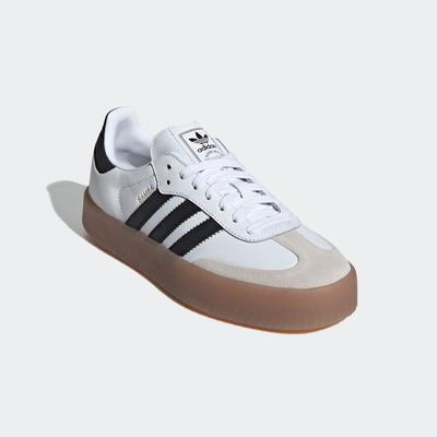Sneaker ADIDAS ORIGINALS "SAMBAE", Gr. 37, schwarz-weiß (ftwwht, cschwarz, goldmt), Leder, Synthetik, sportlich, Schuhe Image