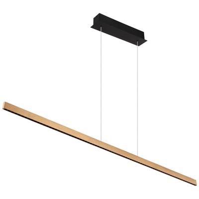 GLOBO LIGHTING LED-Hängeleuchte "DENTSY", beige (natur), 1 flammig, H: 120,00cm,, Lampen, Höhenverstellbar, Stufenloser Touchdimmer, Touch Ein/Aus, Esszimmer Image