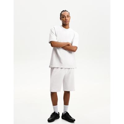 Bershka Plush Bermuda Shorts Men Xs Grey
