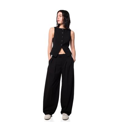 Bershka Tailored Fit Balloon Trousers Women 10 Black