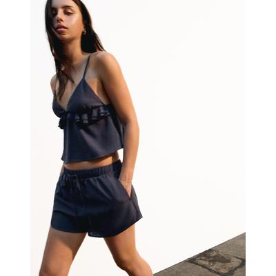 Bershka Rustic Tank Top Women Xs Grey