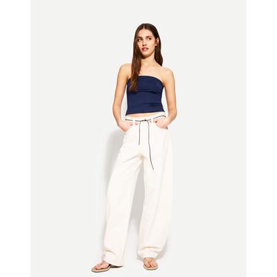 Bershka Bandeau Top Women S Navy