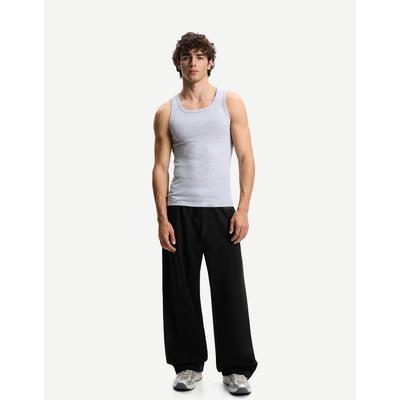 Bershka Interlock Balloon Fit Trousers Men Xl Black